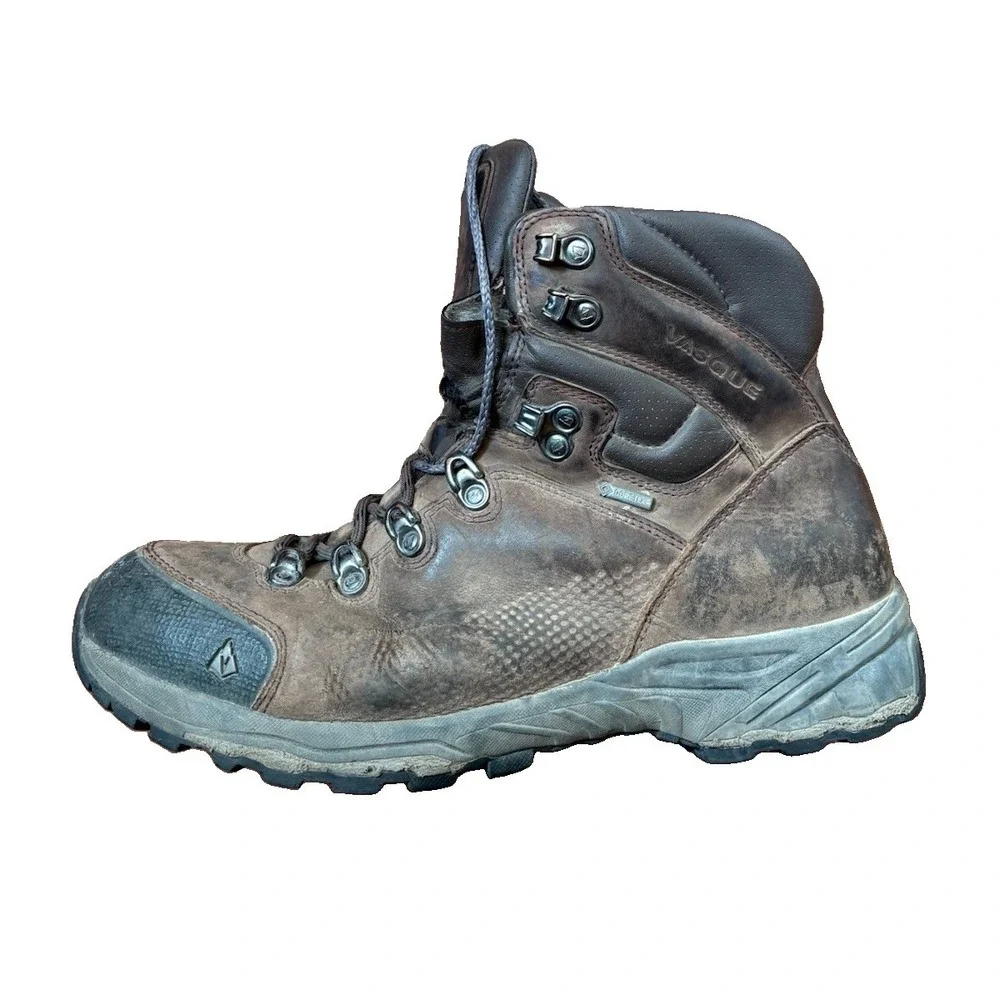 Vasque Men's Boots 9M GTX Hiking Brown Leather US Gore-Tex Vibram Vintage